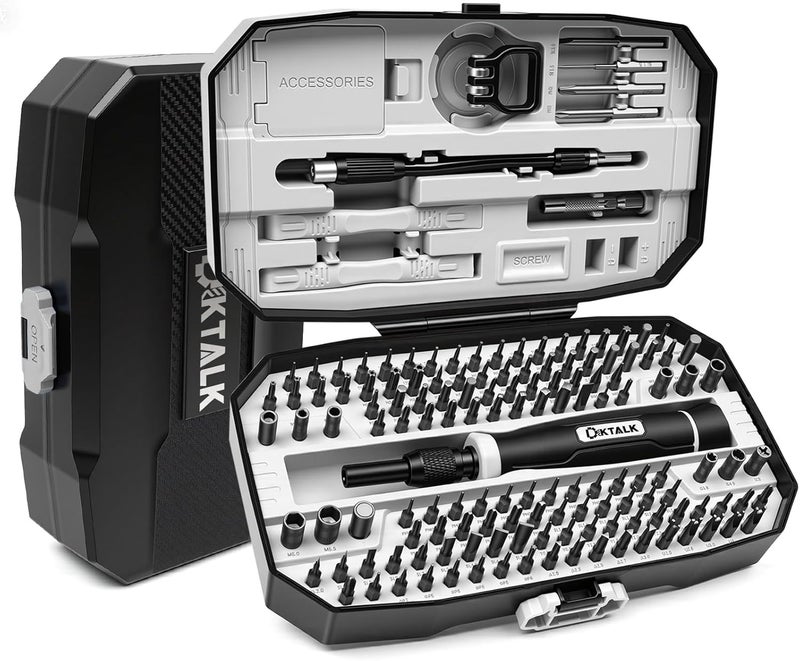 DikTalk 152Pcs Precision Screwdriver Set with 140 CR-V Bits,Magnetic Screwdriver Set with Storage Case&Accessories,Multi-Bit Electronics Repair Kit for iPhone,MacBook,Laptop,PC,Game Console,Tablet,Drone,etc - Image 1